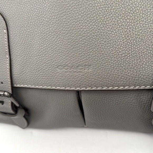 Coach Metropolitan Heather Gray Leather Messenger Bag Laptop Bag Crossbody 55552 - Picture 2 of 13